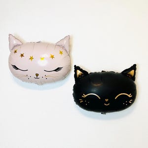 Cat Face Balloon Kitty Party Kitty Birthday Black Kitty party Black Cat Face Cat party Cat Birthday Black Cat Balloon Cute Cat Face Balloon