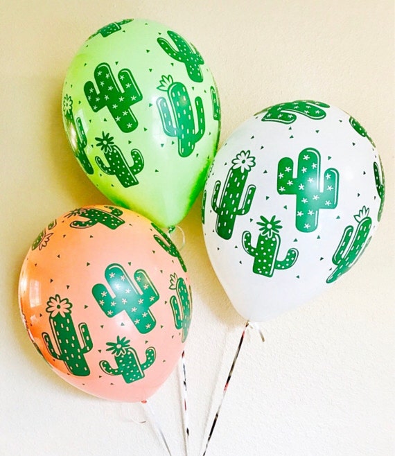 Cactus Latex Balloonsfiesta Balloonsbachelorette Etsy