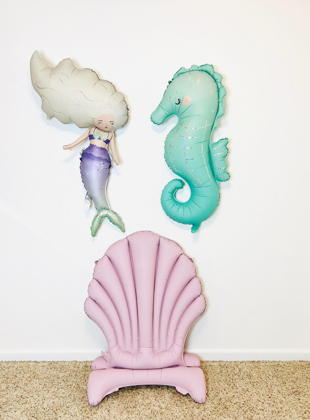 Large Seashell Balloon Mermaid Birthday Mermaid Party Sea Shell Party ...
