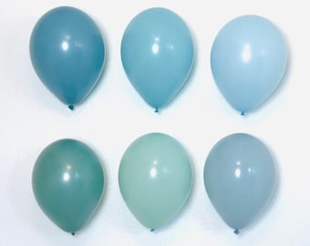 Beach Birthday Shark Birthday The Big One Blue Slate Fog Sea Glass Soft Mint Blue Green Balloons Boho Blue Surf Party Surfs Up Balloons