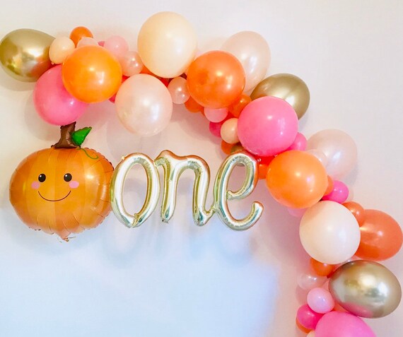 Little Pumpkin Balloon Garland, Little Pumpkin Balloon, Little Pumpkin First Birthday, Pumpkin Birthday Party, Little Pumpkin Balloon Arch Il_570xn