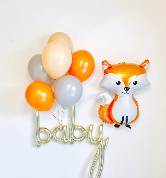 Woodland baby Shower Woodland Fox Balloon Modern Fox Fox