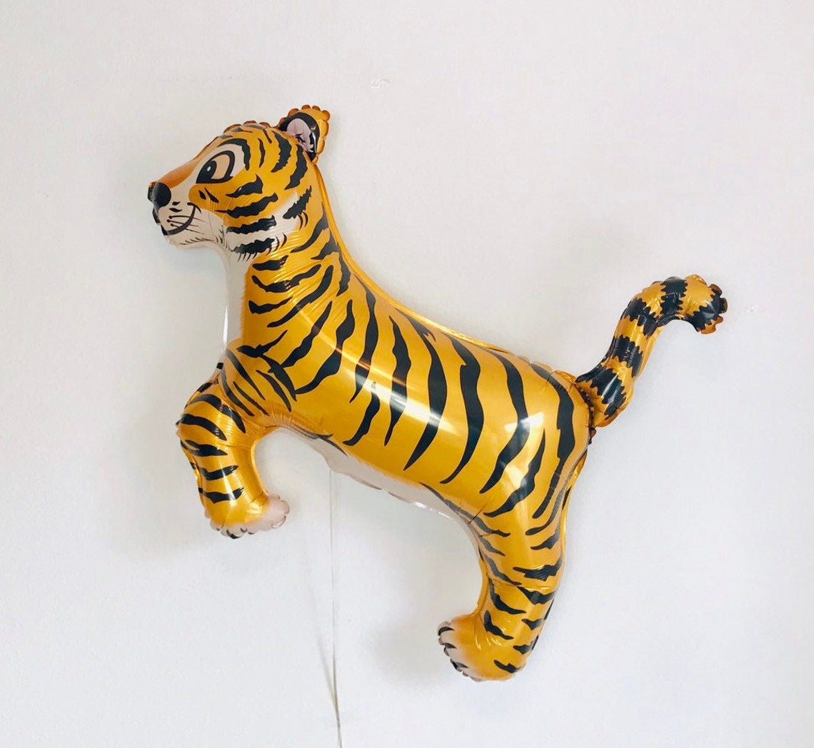 Tiger Balloon Safari Animal Balloons Wild One Balloon Etsy