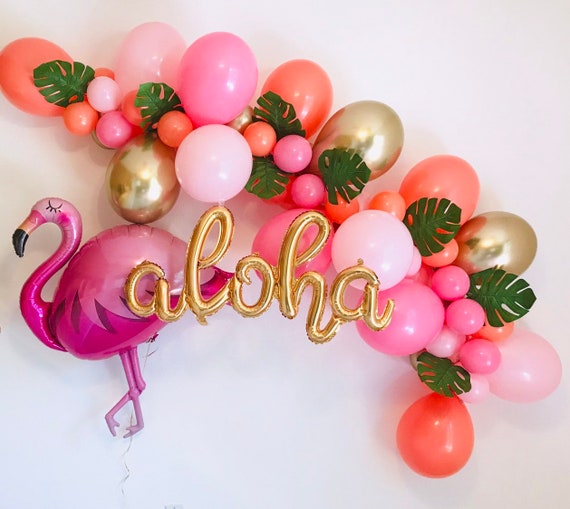 Balloon Garland, Tropical Balloon Garland, Tropical Balloon, Pink Rose Blush Garland, Tropical Bachelorette, Tropical Baby Shower,Peach Pink Il_570xn