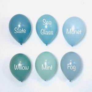 Green and Blue Balloons Retro Blue Retro Silly Goose Birthday Green Muted Green and Mint Balloon Sage Balloon Mint Balloon Tuftex Blues