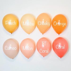 PEACH Balloon Coral Balloon Peaches and Cream Coral Latex Balloon Peach Baby Shower Coral Baby Shower Peach Coral Balloons Summer Balloons