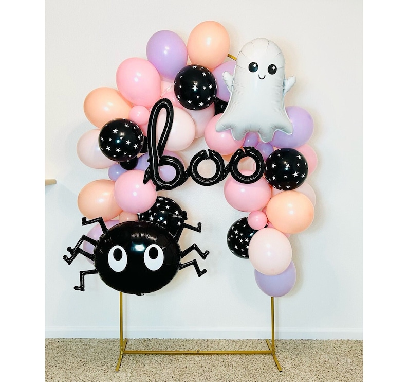 Boo Im two Garland, Two Spooky Garland, Boo I'm Two, Spooky One, Two Spooky, Ghost balloon, Ghoul Gang, Cute Spider Ghoul Gang Ghost Balloon image 1