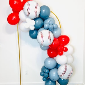 Baseball Balloon Garland Baseball 1st Birthday Rookie of the Year Birthday Rookie Season Boy Baseball Party Sports Birthday Party Home Run