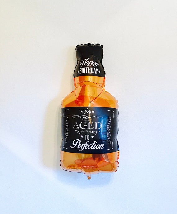 Whiskey Bottle Balloon, Aged to Perfection, 21st Birthday, Whiskey, 40th Birthday, 50th Birthday, Whiskey Bottle, 30th Birthday Il_570xn