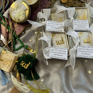 Personalized Mini Quran Tasbih Set, Aqiqah Favors,Ameen Gift, Arabic Mini Quran Tasbeeh Gift,Islamic Favor, Eid Mubarak, Muslim Wedding Gift