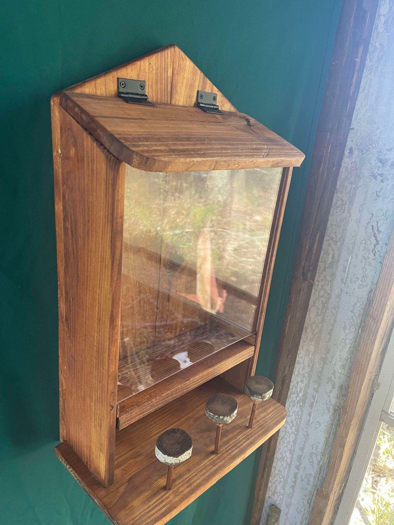 Photo inspiration: Visual Reference: Rustic Squirrel Feeder And Bird Feeder