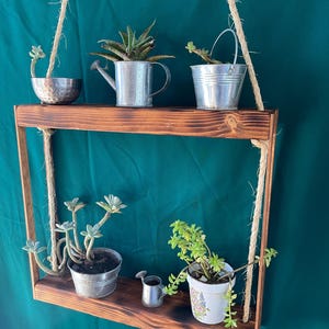 Wooden succulent holder / small plant holder / wall hanger