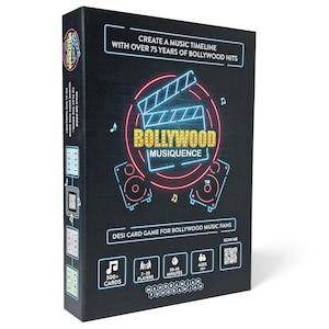 Bollywood Musiquence Game - Bollywood Music Filmi Trivia Jeu de cartes pour fêtes et mariages indiens, Cadeaux indiens uniques Desi pour parents