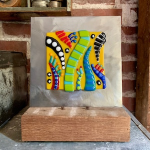 Glass Art | Modern | Texture | Wall Art | Fused Glass | Unique | Mother’s Day | Wedding | Shower | Farmhouse | Birthday | Easter