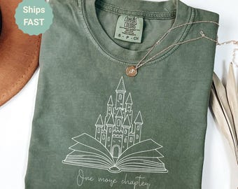 Fantasy Castle Book T-Shirt, Magical Reader Graphic Tee