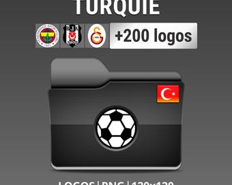 Türkiye - Pack of 200 Turkish Football Club Logos - Süper Lig