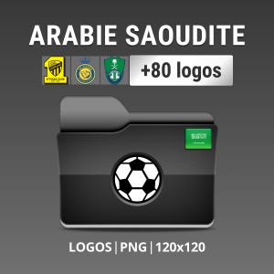 Saudi Arabia - Pack of 80 Saudi Football Club Logos - Saudi Pro League