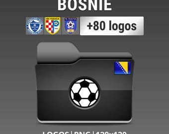 Bosnia and Herzegovina - Pack of 80 Bosnian Football Club Logos - Premijer Liga BiH
