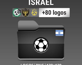 Israel - Pack of 80 Israeli football club logos - Ligat HaAl