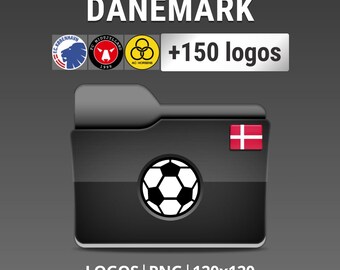Denmark - Pack of 150 Danish Football Club Logos - Superligaen