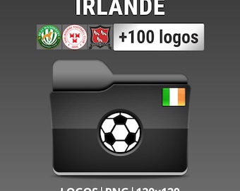 Ireland - Pack of 100 Irish Football Club Logos - Airtricity League