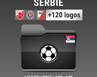 Serbia - Pack of 120 Serbian Football Club Logos - Super Liga Srbije