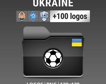 Ukraine - Pack of 100 Ukrainian Football Club Logos - Premier League