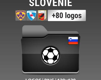 Slovenia - Pack of 80 Slovenian Football Club Logos - 1.SNL