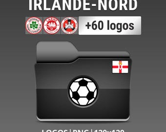 Northern Ireland - Pack of 60 Northern Irish Football Club Logos - NIFL Premiership