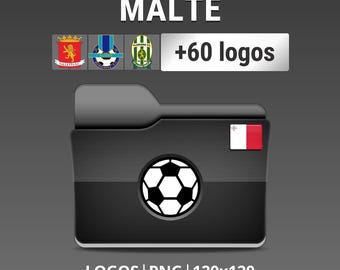 Malta - Pack of 60 Maltese Football Club Logos - Maltese First Division