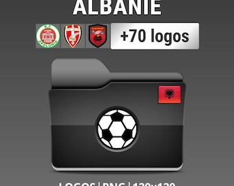 Albania - Pack of 70 Albanian Football Club Logos - Top Category