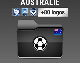 Australia - Pack of 80 Australian Football Club Logos - A-League Men