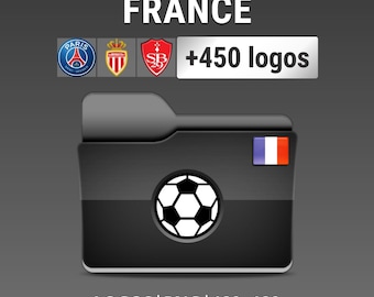 France - Pack of 450 French football club logos - Ligue 1