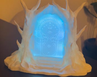 Durn's Door 3D Printed Lamp - USB Powered Color-Changing Lrd of Rngs Themed Night Light