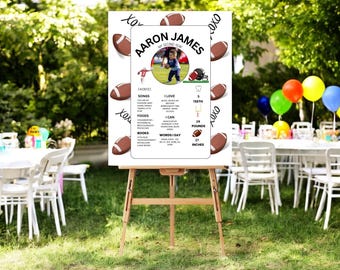 Letrero deportivo para fiesta de cumpleaños de fútbol impreso y enviado, letrero deportivo personalizado para fiesta, decoración deportiva personalizada para cumpleaños, letrero deportivo impreso