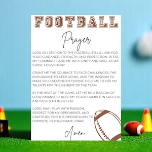 Athlete Prayer Card Instant Download PDF, Athlete Prayer Gift, Sports Prayer Card, Religious Sports Gift, Football Prayer Religious Gift
