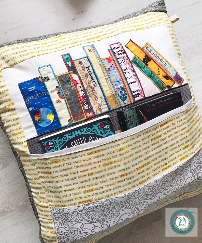 My Book Shelf Book Holder Pillow Book Cushion Bookcase Etsy