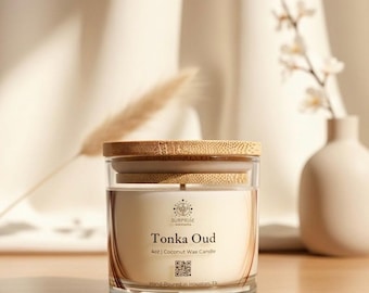 Lyxigt handhällt kokosvaxljus | Giftfri ren doft | 115 ml | Miljövänlig present | Överraskningselement