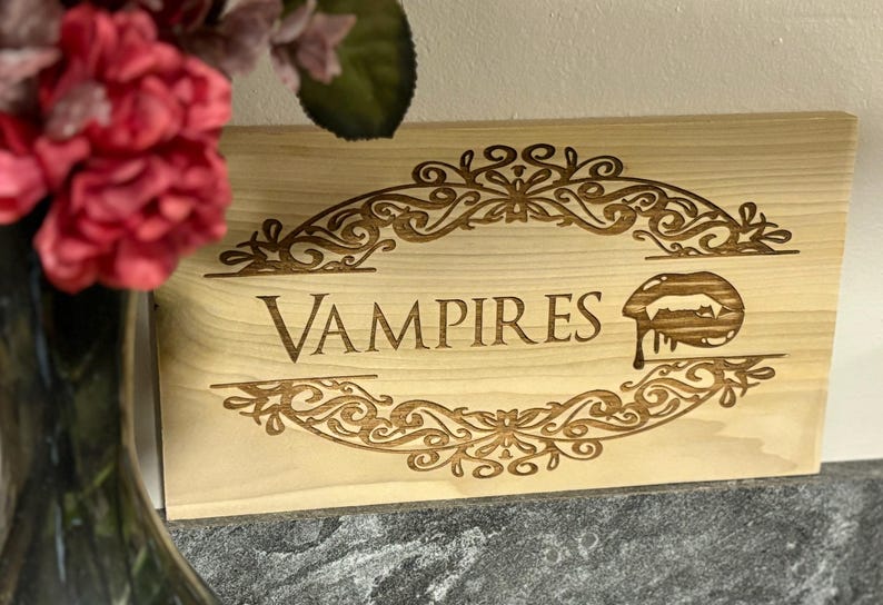 Vampires Wood Sign, Twilight Decor, Team Edward, Bookish Merch, New ...