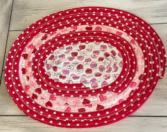 Ready to Ship Valentine Trivet, Hot Pad, Fabric Trivet, Made in the USA