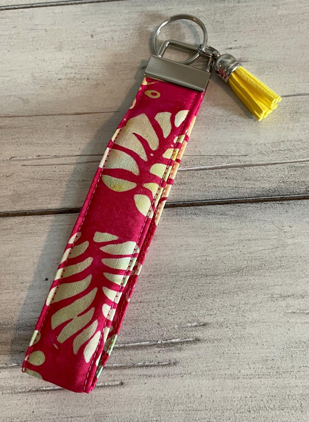 Ready to Ship Batik Fabric Key Chain, Wristlet, Key Fob, Key Keeper ...