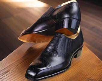 Handmade Italian Leather Oxford Dress Shoes, Steel Plate Sole