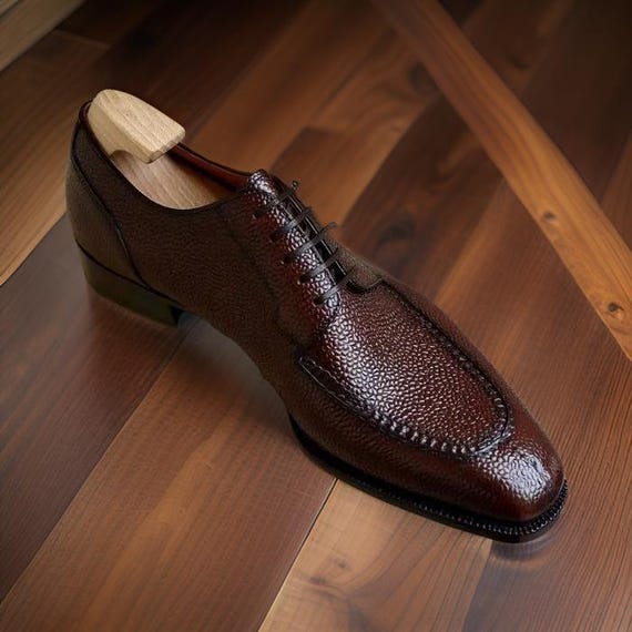 Handmade Italian Leather Brogue Shoes, Formal Office Wedding Lace-Ups