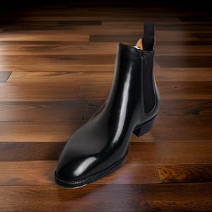 Bespoke Black Leather Chelsea Boots: Handmade Italian Leather, Goodyear Welted