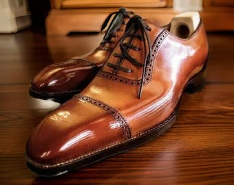 Custom Handmade Leather Oxford Shoes, Italian Dress Shoes
