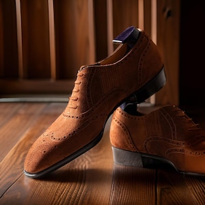 Sapatos de couro de camurça feitos à mão sob medida, sapatos de sola de couro, melhor escritório formal italiano, casamento, sapatos de festa