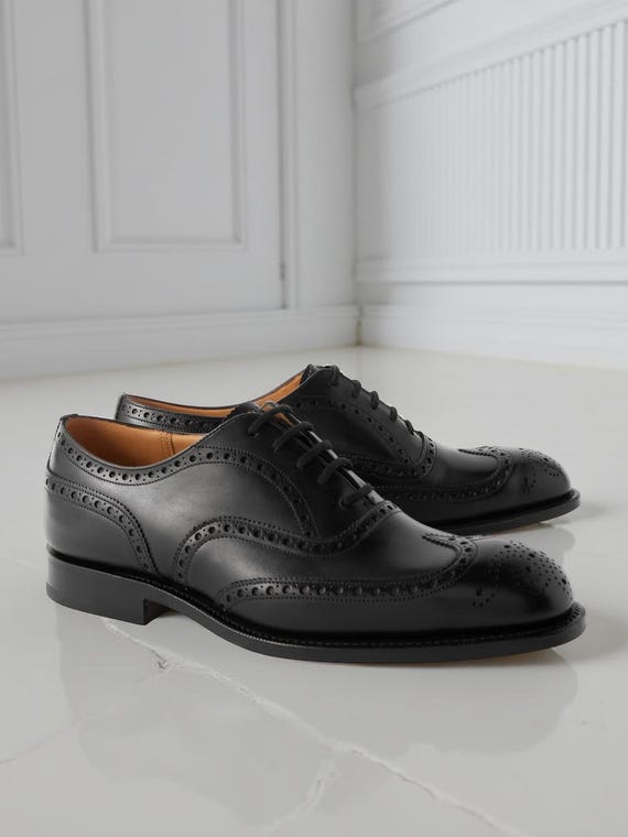Men's Handmade Black Leather Oxford Wingtip Brogue Formal Dress Shoes - Etsy Men's Handmade Black Leather Oxford Wingtip Brogue Formal Dress Shoes - Etsy