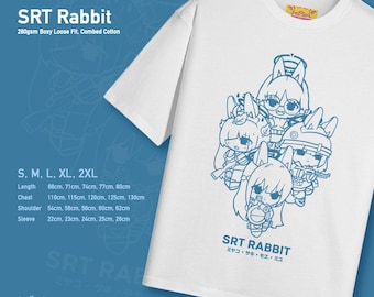 SRT RABBIT 280gsm Blue Archive Graphic Boxy Cotton T-Shirt