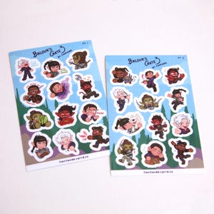 Baldur&#39;s Gate 3 Sticker Sheets