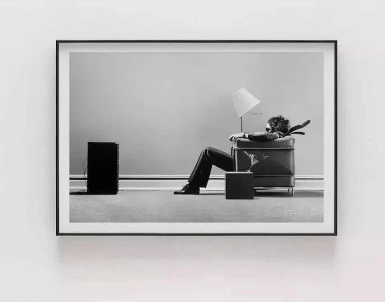 Blown-away Guy Poster, Maxell Ad 1979 by Steve Steigman Poster